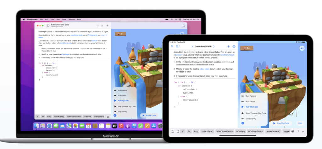 Learn to code with Swift Playgrounds compressed