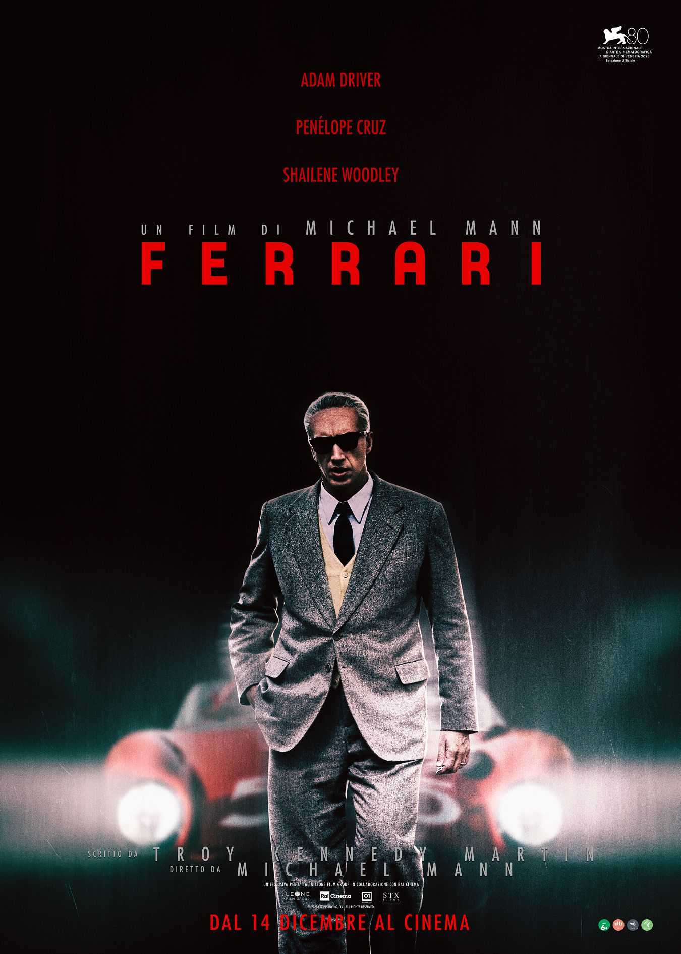 Ferrari: the official poster for Mann's film has been revealed