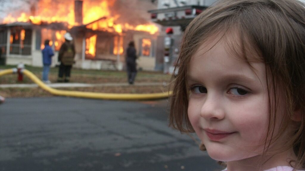 little girl meme burning house domain .meme min