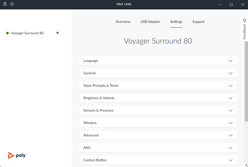 Poly Lens per Voyager Surround 80