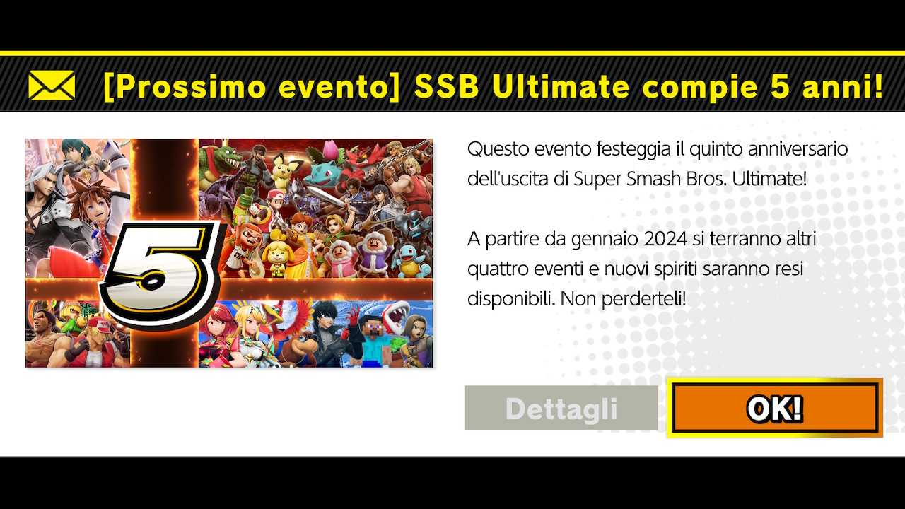 Super Smash Bros Ultimate: fifth anniversary, new features arriving in 2024!