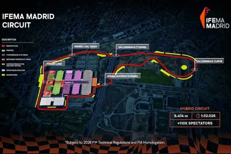 Formula 1: the Madrid Grand Prix will debut in 2026