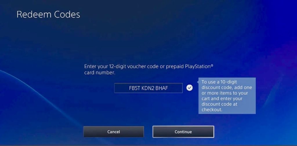 How to redeem codes on PS5