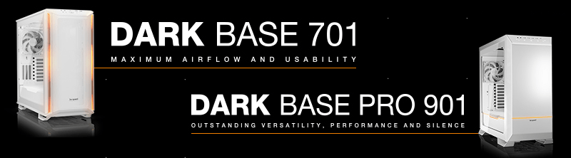be quiet!: the new Dark Base Pro 901 and Dark Base 701 are dyed white