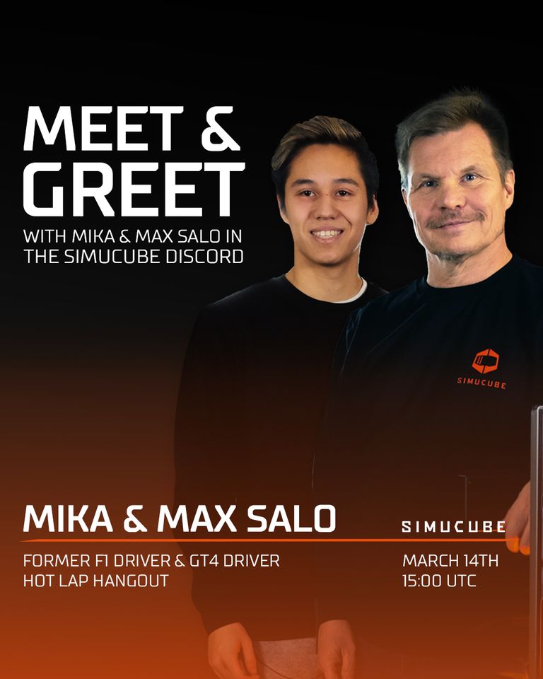 Mika and Max Salo: at Simucube Discord exclusively this Thursday