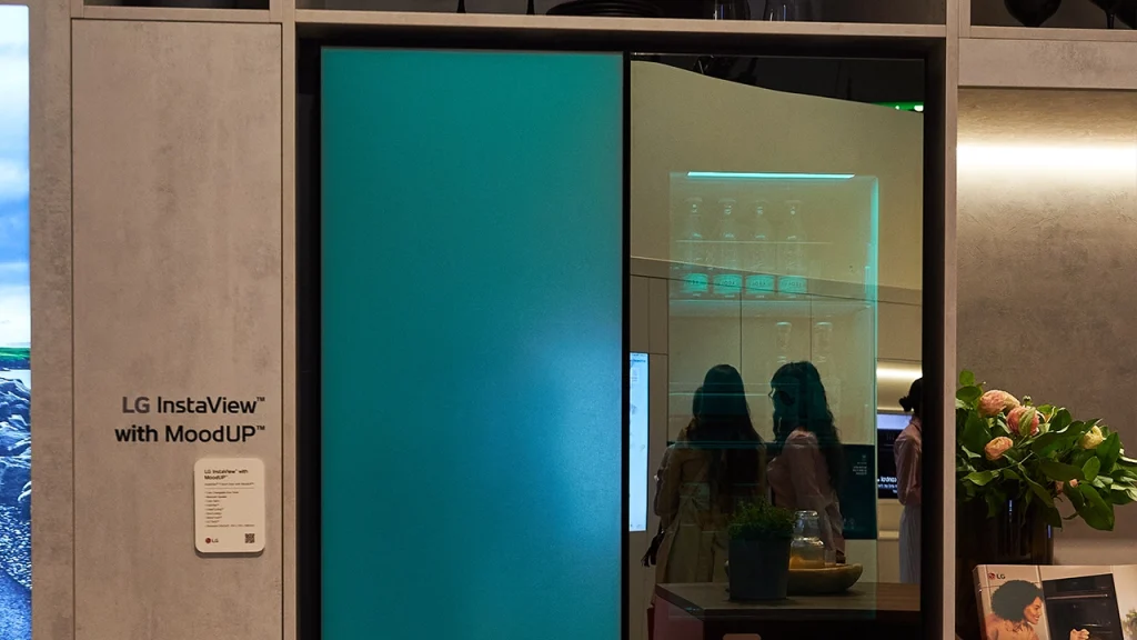 LG InstaView refrigerator with MoodUp